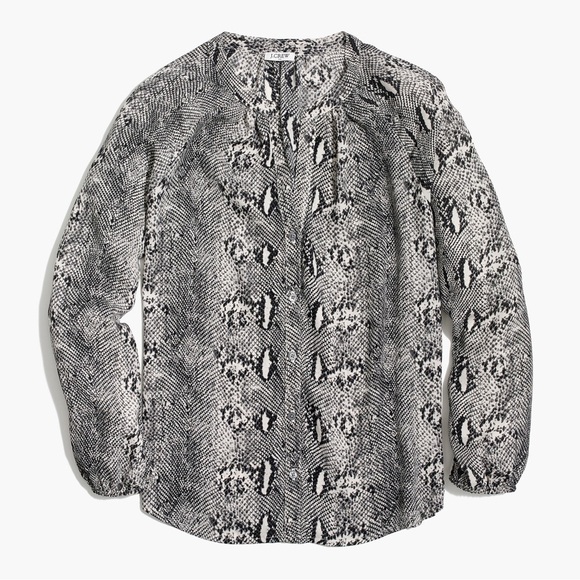 J. Crew Tops - NWT J. Crew Snakeskin Button Up Blouse